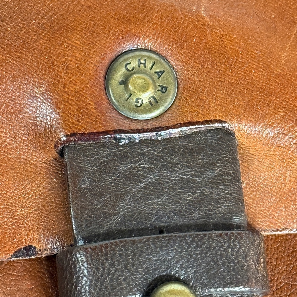 Chiarugi Firenze Italian Leather Crossbody Bag Cognac - Picture 2 of 12